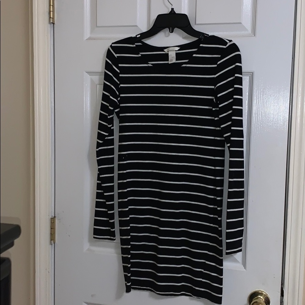 Black and White stripped dress